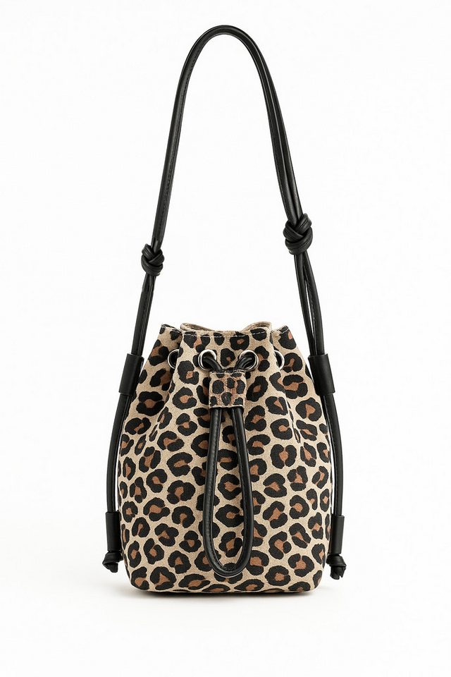 COLLEZIONE ALESSANDRO Umhängetasche Leo Beutel, aus echtem Wildleder mit Leo Print von COLLEZIONE ALESSANDRO