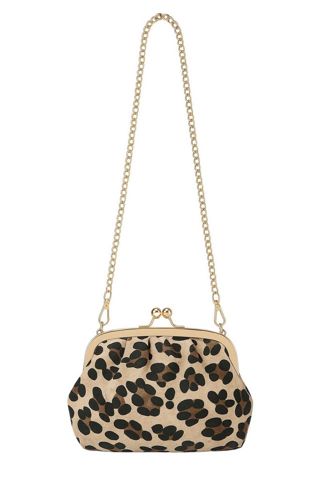 COLLEZIONE ALESSANDRO Umhängetasche Leo Purse, aus echtem Wildleder mit Leo Druck von COLLEZIONE ALESSANDRO