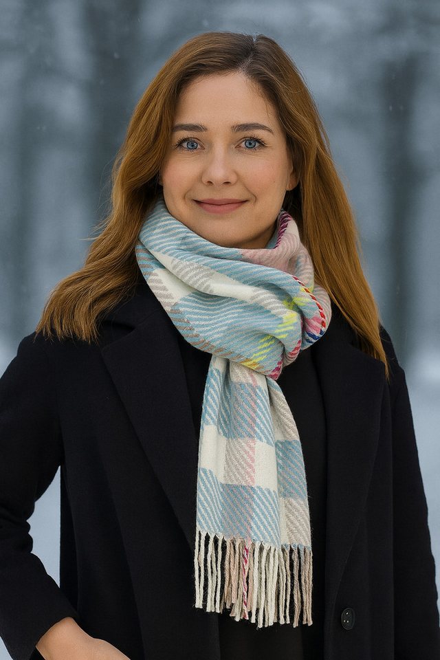 COLLEZIONE ALESSANDRO Wollschal Bright, (1-St), moderner Karoschal, Made in Italy von COLLEZIONE ALESSANDRO