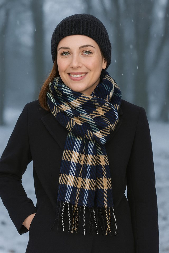 COLLEZIONE ALESSANDRO Wollschal Elegant, (1-St), moderner Karoschal, Made in Italy von COLLEZIONE ALESSANDRO