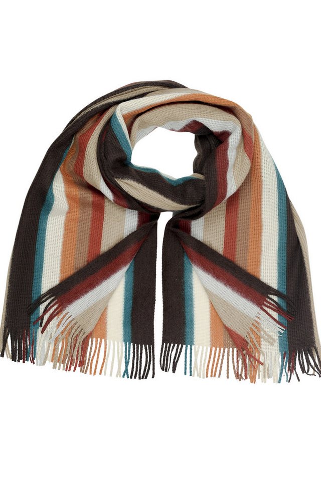 COLLEZIONE ALESSANDRO Wollschal Farbstreifen, (1-St), in modischen Farben, Made in Italy von COLLEZIONE ALESSANDRO