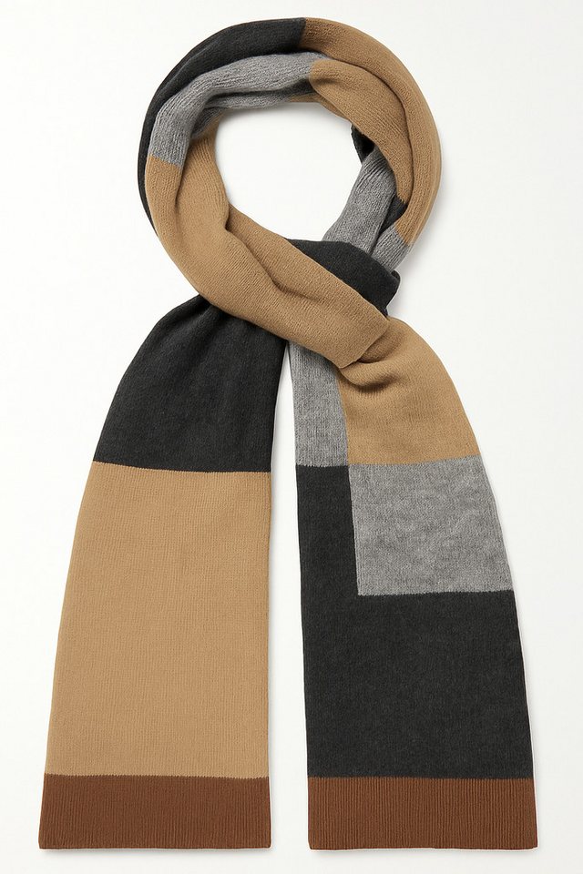 COLLEZIONE ALESSANDRO Wollschal Marmo, (1-St), mit schwarz-grau-braun Kombi, Made in Italy von COLLEZIONE ALESSANDRO