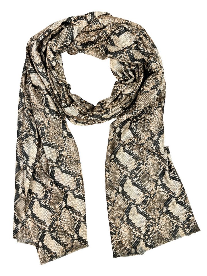 COLLEZIONE ALESSANDRO Wollschal PythonCharme, (1-St), aus warmem Stoff, mit Schlangen Print von COLLEZIONE ALESSANDRO