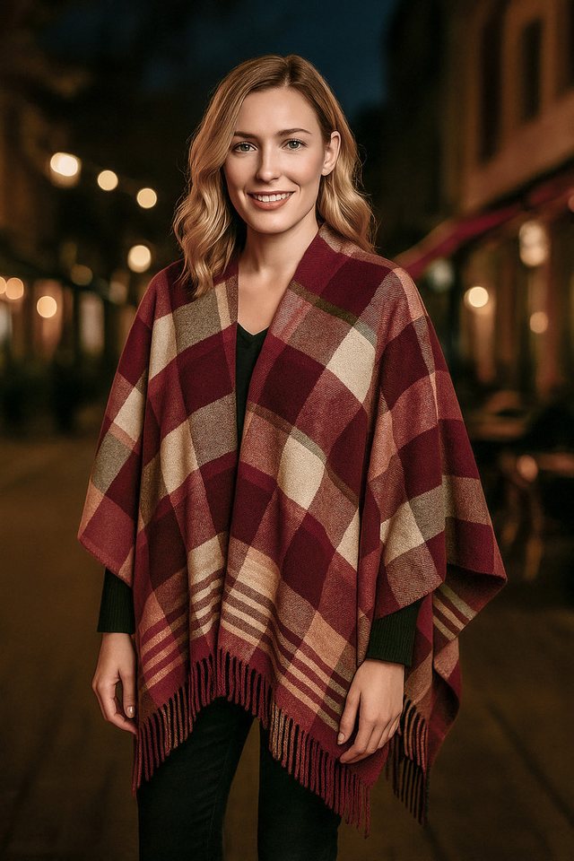 COLLEZIONE ALESSANDRO XXL-Schal Aspen, (1-St), Made in Italy, Kuschelweich, mit Karo von COLLEZIONE ALESSANDRO