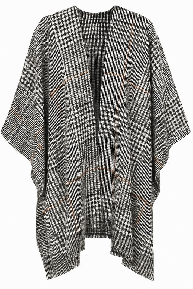 COLLEZIONE ALESSANDRO XXL-Schal Hahnentritt, (1-St), schwarz-weiß mit braun von COLLEZIONE ALESSANDRO