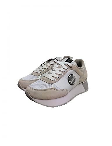 COLMAR Scarpe Donna Sneaker Travis Authentic 187 Pelle/mesh White/Silver DS23CO01 37 von COLMAR