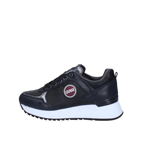 COLMAR Scarpe Donna Sneaker Travis Punk high Outsole 106 Pelle/Ecopelle Black D23CO04 39 von COLMAR