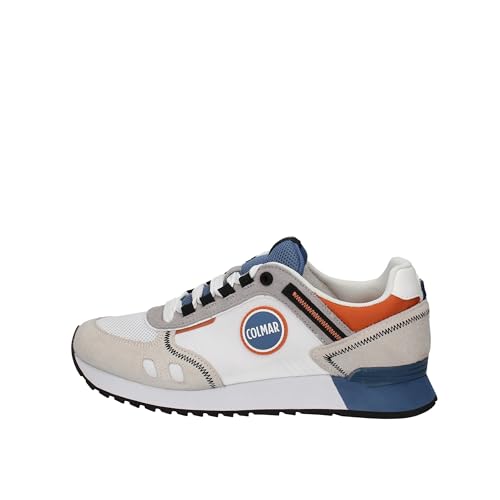 COLMAR Scarpe Uomo Sneaker Travis Sport Colors 053 Suede/mesh White/Multicolor US23CO03 46 von COLMAR