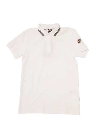 Colmar Poloshirt aus Piqué mit Rippbündchen, Weiß, Large von Colmar