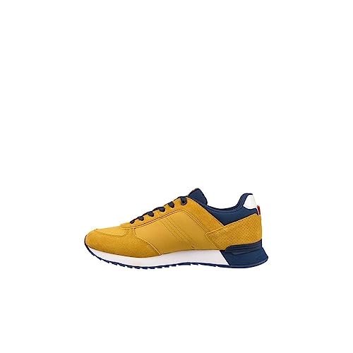 COLMAR Scarpe Uomo Sneaker Travis Authentic 004 Suede/Nylon Ochre/Navy US23CO09 42 von Colmar