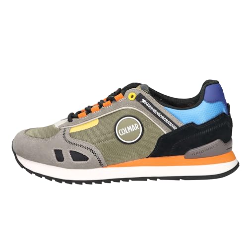 Colmar Unisex Travis Sport Flash Military Green-Multicolor 017 TG 44 Zapatillas, EU von COLMAR
