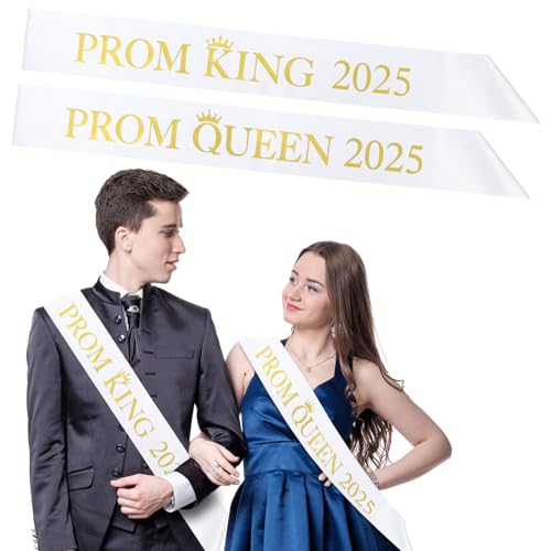 COLOFALLA 2 Stücke Abschluss Schärpe Prom King Prom Queen Schärpe Abschluss Accessoires Abitur Deko Abschluss Deko Abitur Deko Abitur Bestanden Geschenk von COLOFALLA
