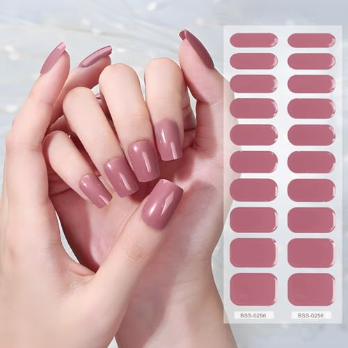 COLOFALLA 20 pcs Nagelfolie UV Härtend Gelnagelfolie UV Pink Rosa Selbstklebend Nail Wraps UV Nagelaufkleber DIY Nagelsticker Nagel Kunst Nagel Dekoration für Frau Damen (A) von COLOFALLA