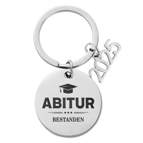 COLOFALLA Abitur 2025 Geschenk Abitur Schlüsselanhänger mit Umschlag Abschluss Schlüsselanhänger Doppelseitig Abitur Geschenk Abitur Bestanden Geschenk für Bestandene Studenten (A) von COLOFALLA