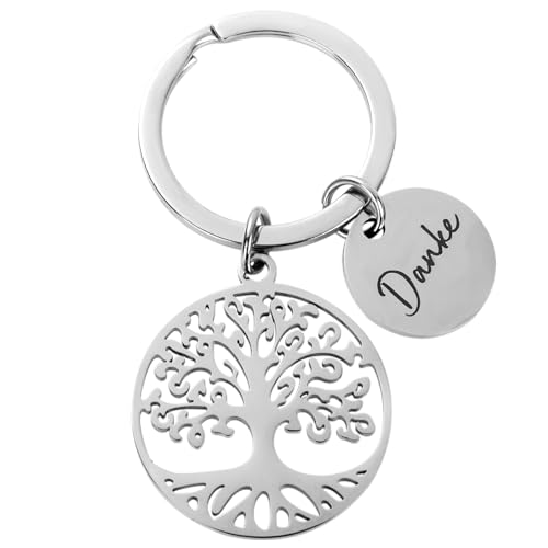 COLOFALLA Schlüsselanhänger Danke Danke Geschenk Lehrer Geschenke für Kollegen Schlüsselanhänger für Kollegen Lehrer Geschenke Lehrerin Baum Des Lebens von COLOFALLA