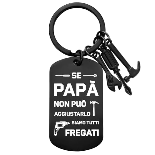 COLOFALLA Papa Geschenk Papa Schlüsselanhänger auf Italienisch Weihnachtsgeschenke für Papa Vatertagsgeschenk Geschenke für Bester Papa der Welt Vater Geburtstagsgeschenk von COLOFALLA
