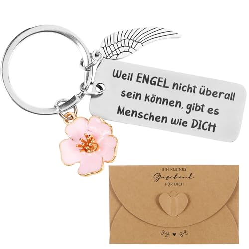 COLOFALLA Schutzgengel Geschenk Schlüsselanhänger Flügel mit Umschlag Geschenke für Frauen Weil Engel ncht Überall sein Können Beste Freundin Geschenke(Engel) von COLOFALLA