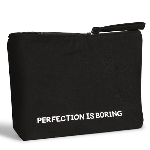 Schminktasche Make up Tasche Schwarze Kosmetiktasche Reise Make up Taschen für Frauen mit Reißverschluss Schlüsseltasche Weihnachten Geburtstag Geschenke für Frauen von COLOFALLA