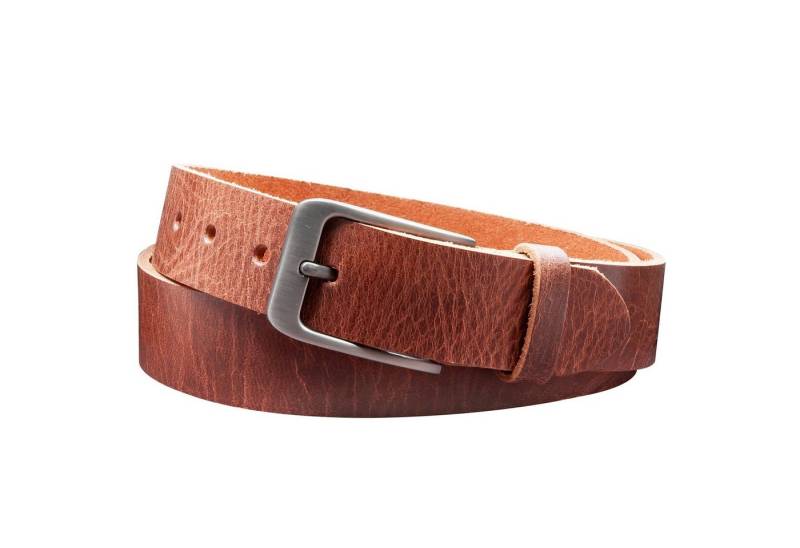 COLOGNEBELT Ledergürtel D11-RL MADE IN GERMANY, Rustikales Design, Dunkelbraun von COLOGNEBELT