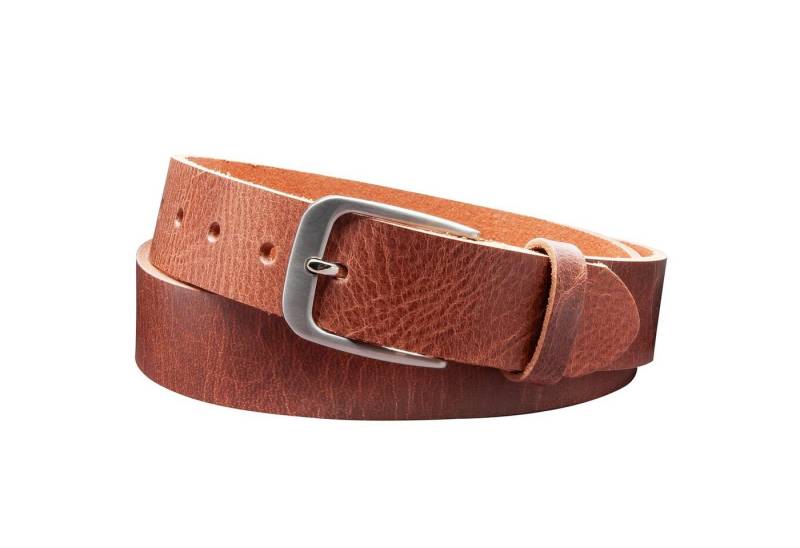 COLOGNEBELT Ledergürtel D28-RL MADE IN GERMANY, Rustikales Design, Dunkelbraun von COLOGNEBELT
