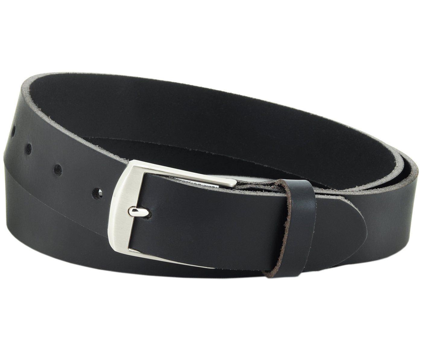 COLOGNEBELT Ledergürtel D9-PL 3,5 cm breiter Ledergürtel in Schwarz mit eleganter Gürtelschließe für Damen und Herren von COLOGNEBELT