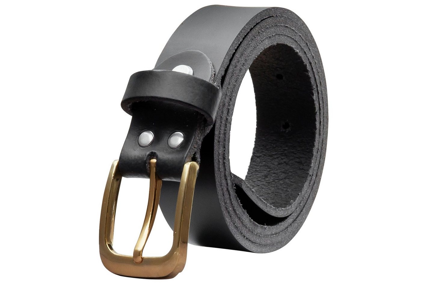 COLOGNEBELT Ledergürtel OM316-PL-Schwarz MADE IN GERMANY, Schwarz Kürzbar, 100 % Echtleder, Aus einem Stück, Unisex von COLOGNEBELT