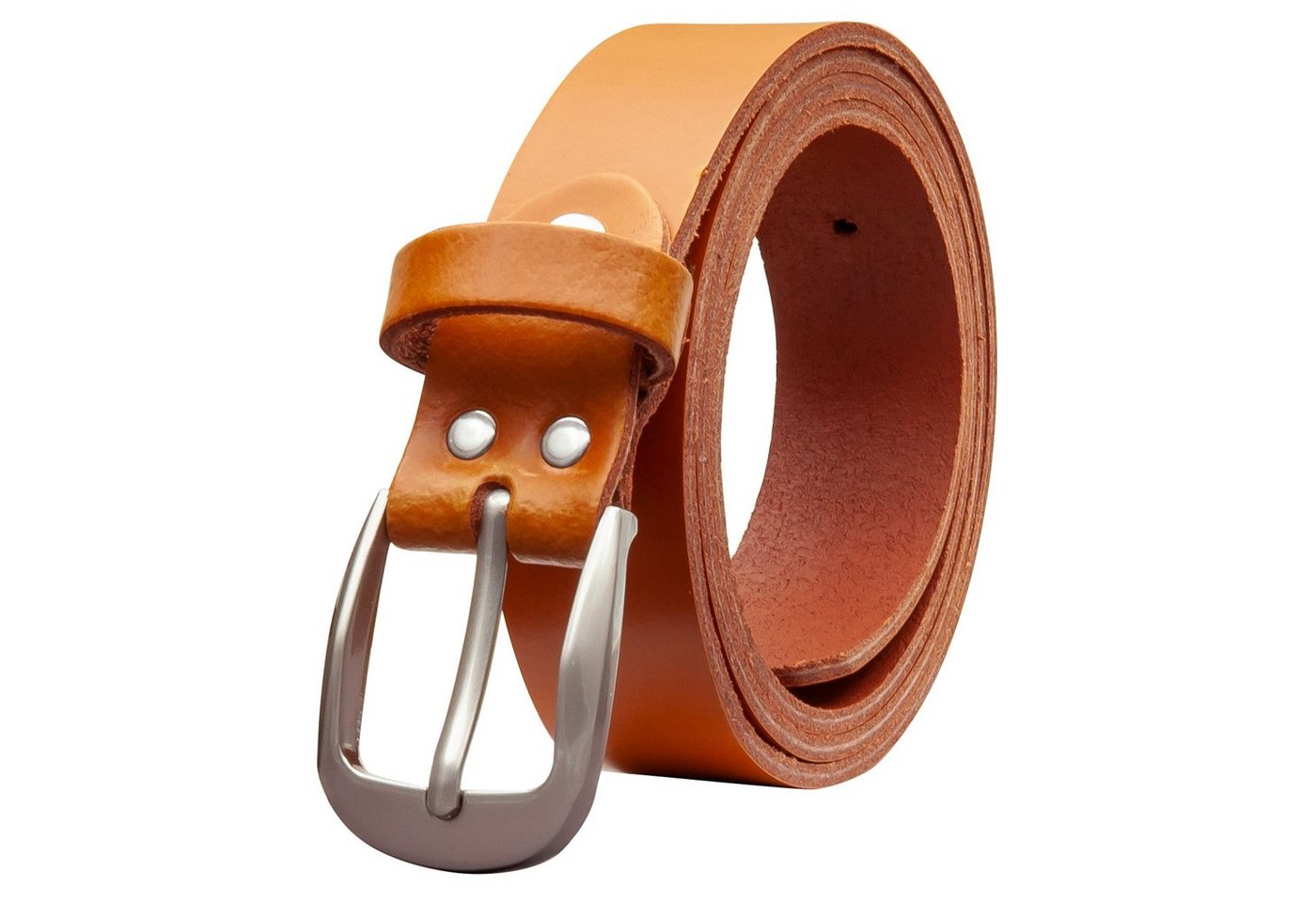 COLOGNEBELT Ledergürtel OM32-PL-Cognac MADE IN GERMANY, Cognac Kürzbar, 100 % Echtleder, Aus einem Stück, Unisex von COLOGNEBELT