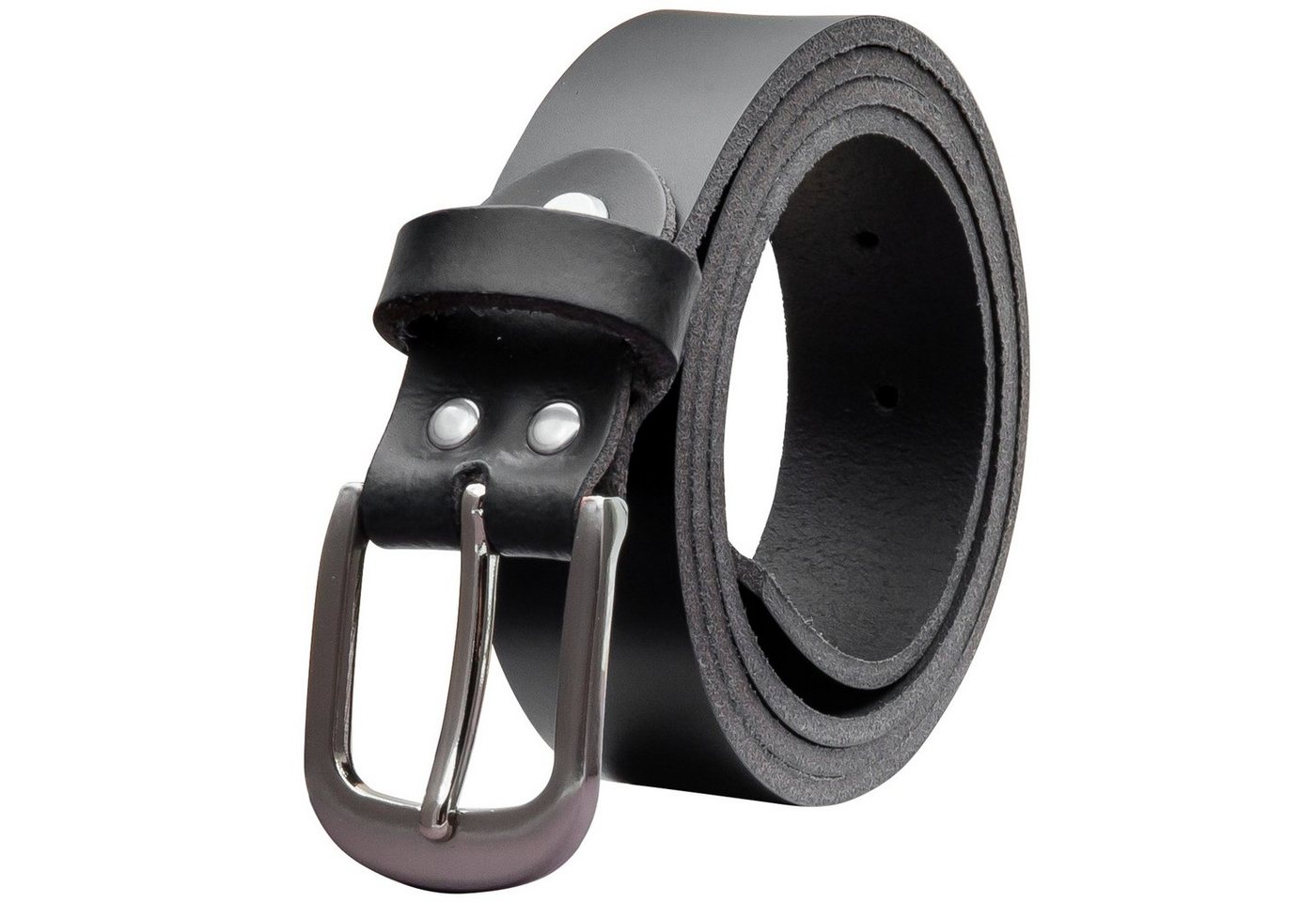 COLOGNEBELT Ledergürtel OM323-PL-Schwarz MADE IN GERMANY, Schwarz Kürzbar, 100 % Echtleder, Aus einem Stück, Unisex von COLOGNEBELT