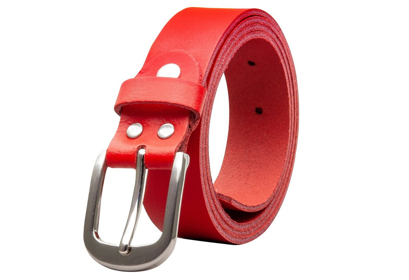 COLOGNEBELT Ledergürtel OM323-SL-Rot MADE IN GERMANY, Rot Kürzbar, 100 % Echtleder, Aus einem Stück, Unisex von COLOGNEBELT