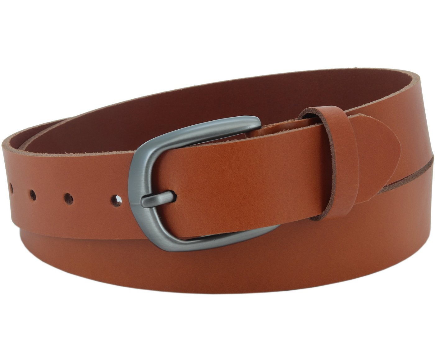 COLOGNEBELT Ledergürtel OM417-PL-Cognac MADE IN GERMANY, Cognac Kürzbar, 100 % Echtleder, Aus einem Stück, Unisex von COLOGNEBELT