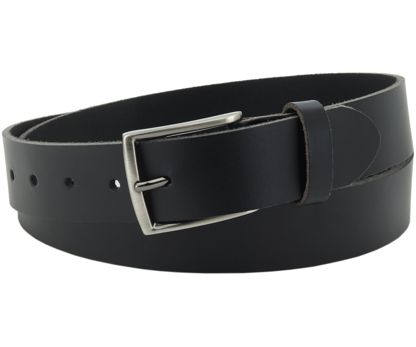 COLOGNEBELT Ledergürtel OM422-PL-Schwarz MADE IN GERMANY, Schwarz Kürzbar, 100 % Echtleder, Aus einem Stück, Unisex von COLOGNEBELT