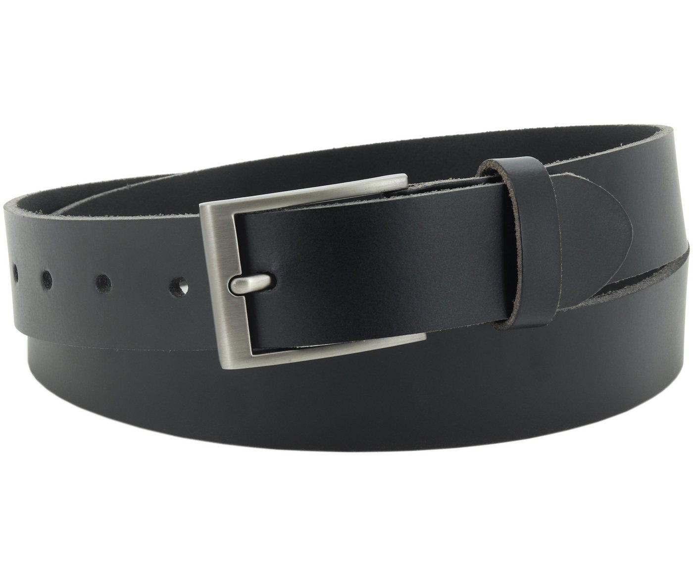 COLOGNEBELT Ledergürtel OM427-PL-Schwarz MADE IN GERMANY, Schwarz Kürzbar, 100 % Echtleder, Aus einem Stück, Unisex von COLOGNEBELT