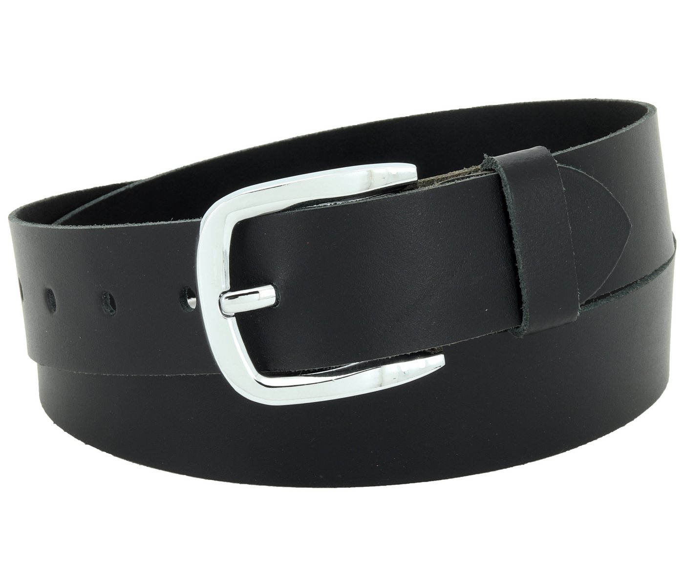 COLOGNEBELT Ledergürtel OM516-SL-Schwarz MADE IN GERMANY, Schwarz Kürzbar, 100 % Echtleder, Aus einem Stück, Unisex von COLOGNEBELT