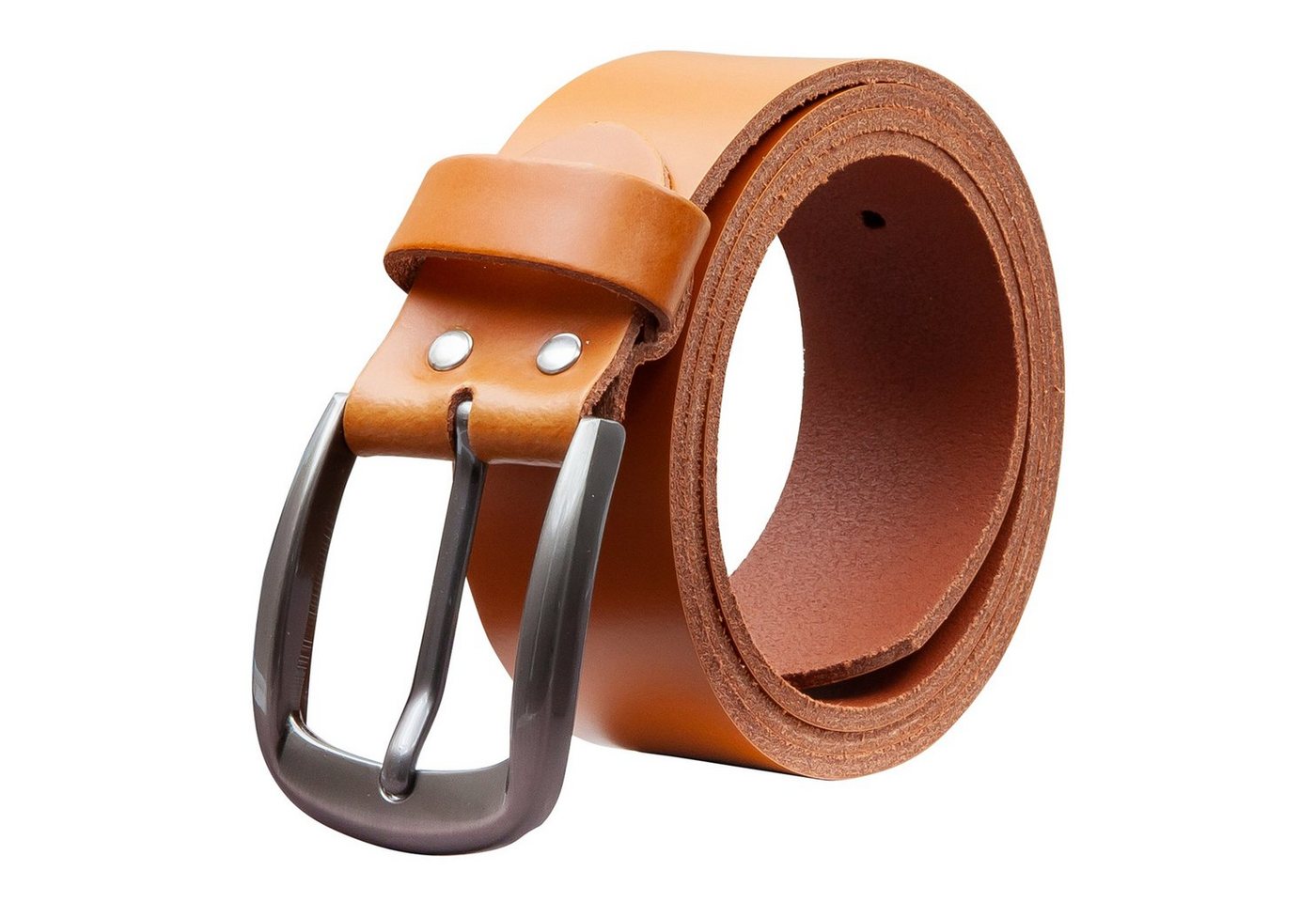 COLOGNEBELT Ledergürtel OM525-PL-Cognac MADE IN GERMANY, Cognac Kürzbar, 100 % Echtleder, Aus einem Stück, Unisex von COLOGNEBELT