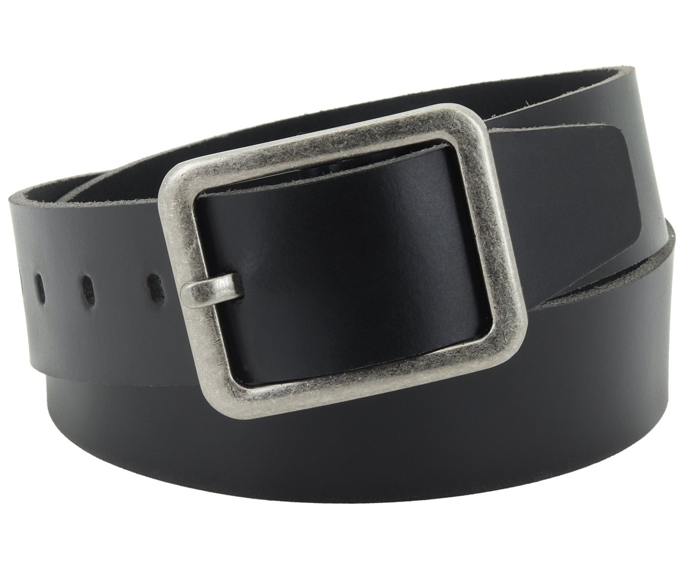 COLOGNEBELT Ledergürtel OM62-PL-Schwarz MADE IN GERMANY, Schwarz Kürzbar, 100 % Echtleder, Aus einem Stück, Unisex von COLOGNEBELT