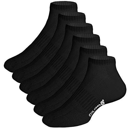 COLOMAX PREMIUM Bambus Sneakersocken für Damen und Herren Sport und Freizeit Antibakteriell Schweißabsorbierend Bamboo (Schwarz (6), 35-38) von COLOMAX