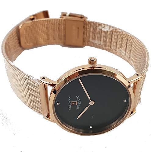 Säule New Michelangelo gold Armband Milano Zifferblatt schwarz C0N00SLA von COLONNA