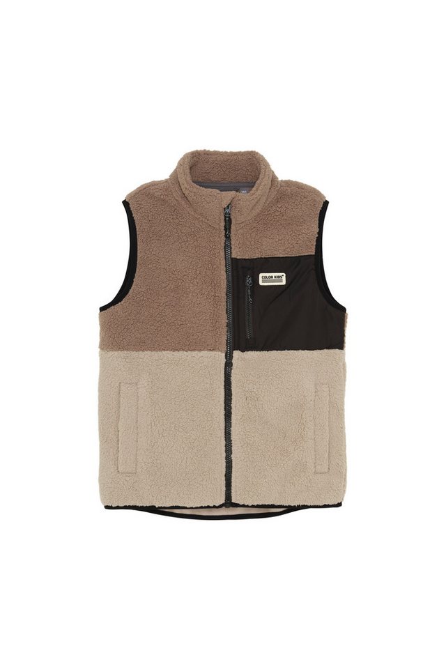 COLOR KIDS Plüschweste COFleece Vest Kuschelige Teddy-Weste mit praktischen Taschen von COLOR KIDS