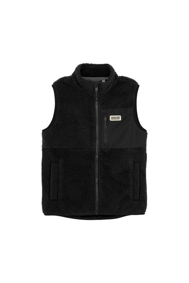 COLOR KIDS Plüschweste COFleece Vest Kuschelige Teddy-Weste mit praktischen Taschen von COLOR KIDS