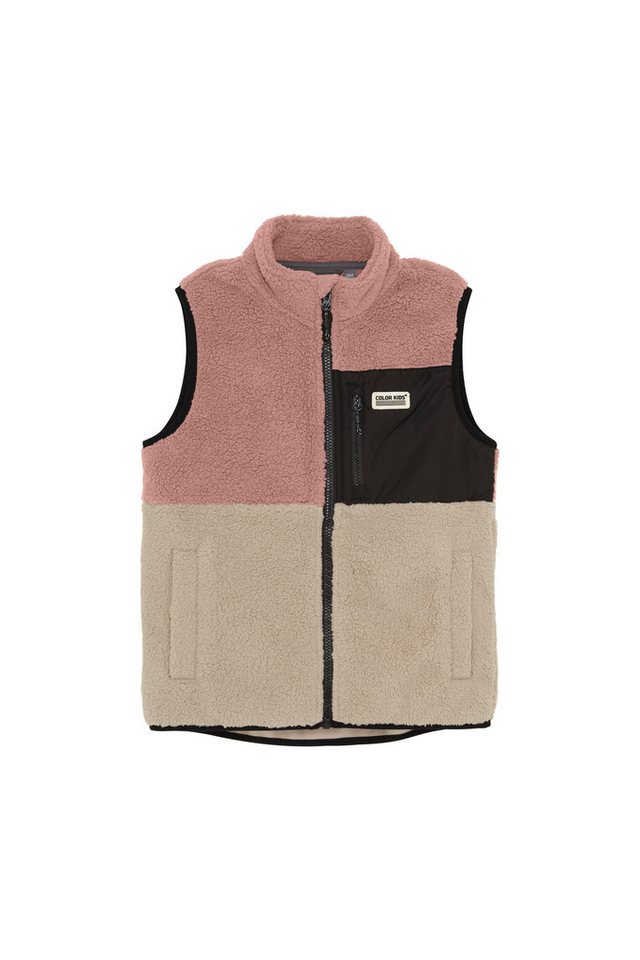 COLOR KIDS Plüschweste COFleece Vest Kuschelige Teddy-Weste mit praktischen Taschen von COLOR KIDS