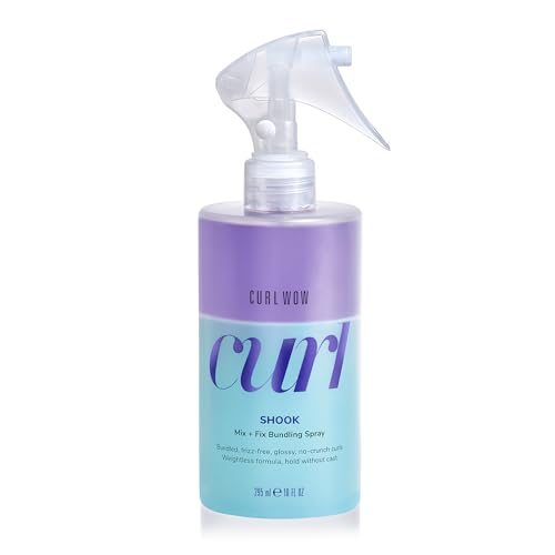 Color Wow Styling Spray Locken "Shook", Glanzspray Lockiges Haar, Leave-In-Spray für Lockiges Haar, Curl Wow Defining Cream Gesunde & Glänzende Locken, 295ml von ColorWow