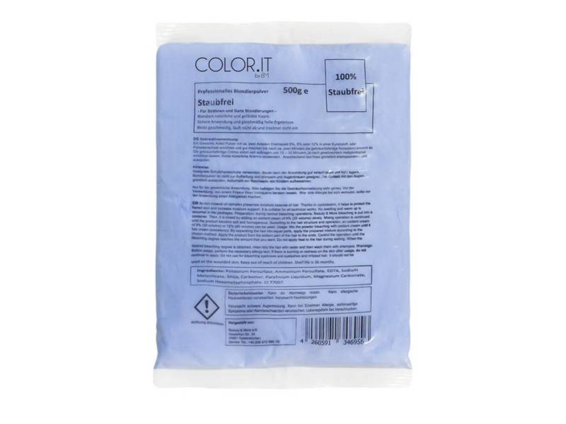 COLOR.IT Blondierpulver (2er Pack) 500g, Staubfreie Profi-Blondierung für Friseure von COLOR.IT