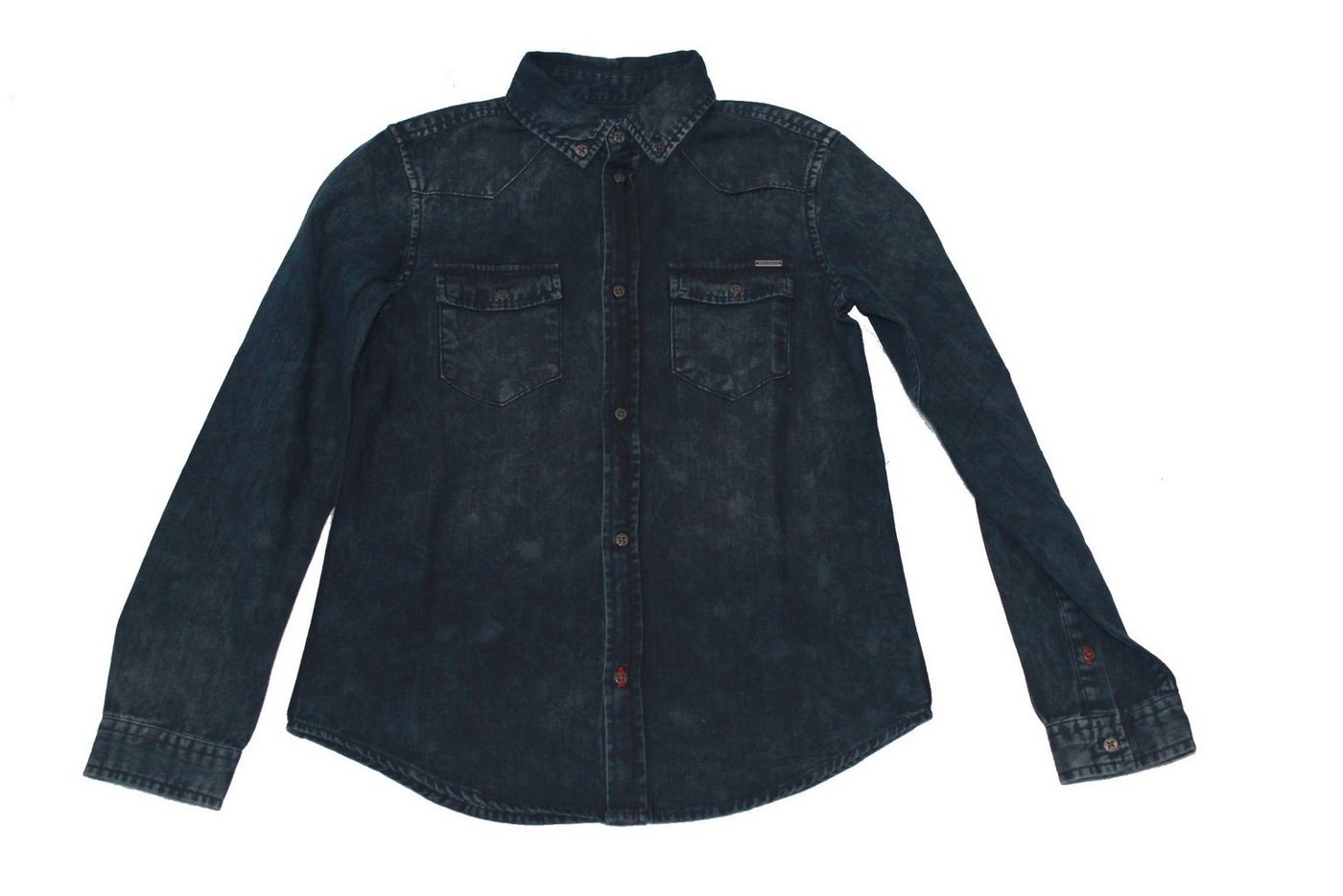 COLORADO DENIM Langarmhemd Colorado Hemd Langarm Joshua Denim Shirt dark blue washed (1-tlg) von COLORADO DENIM