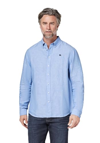 Colorado Herren Leinenhemd Langarm I Freizeithemd Herren aus 100% Leinen, ideal für den Sommer I Klassisches Leinen Shirt Herren mit Büffel-Logo, Kragen & Knopfleiste I Erhältlich in M-3XL & 2 Farben von Colorado Denim