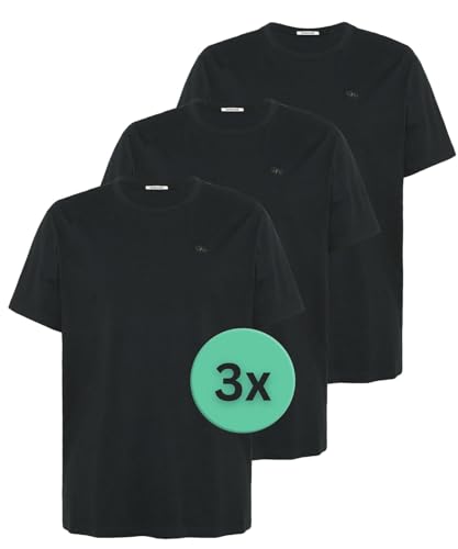 Colorado Herren TShirt Set aus 100% Baumwolle I 3x Basic TShirt Herren in derselben Farbe I Lässiges & bequemes Casual T Shirt Herren mit Büffel-Logo I T Shirts Männer Gr. S-3XL I Schwarz, Blau & Weiß von Colorado Denim