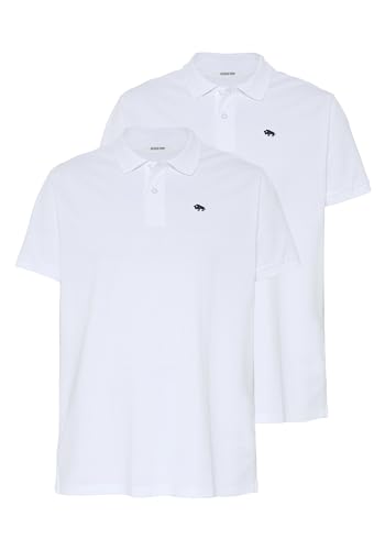 Colorado Poloshirts für Herren 2er Set I Polo Shirts Männer aus 100% Baumwolle I Poloshirt Herren kurzarm mit Büffel-Logo & Kragen I Casual & bequem I Erhältlich in Schwarz, Blau & Weiß in M-5XL von Colorado Denim