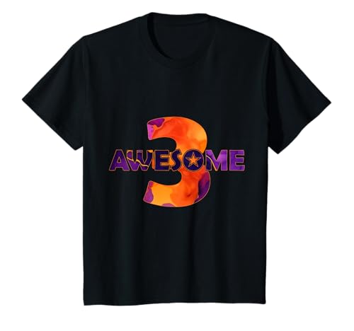 Kinder 3 JAHRE AWESOME 3. GEBURTSTAG T-Shirt Kinder 3 JAHRE AWESOME 3. GEBURTSTAG T-Shirt von COLORFUL 3rd BIRTHDAY OUTFITS AND DESIGNS