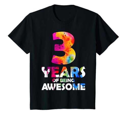 Kinder 3 YEARS OF BEING AWESOME 3. GEBURTSTAG T-Shirt Kinder 3 YEARS OF BEING AWESOME 3. GEBURTSTAG T-Shirt von COLORFUL 3rd BIRTHDAY OUTFITS AND DESIGNS