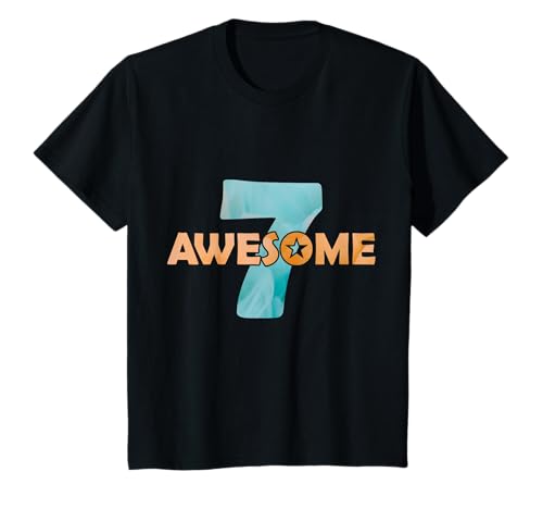 Kinder 7 JAHRE AWESOME 7. GEBURTSTAG T-Shirt Kinder 7 JAHRE AWESOME 7. GEBURTSTAG T-Shirt von COLORFUL 7th BIRTHDAY OUTFITS AND DESIGNS