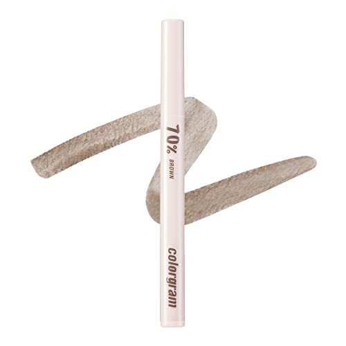 COLORGRAM Shade Re-Forming Brush Liner 70% Brown | Flüssiger Eyeliner, langanhaltendes tägliches Make-up, natürliches Augen-Make-up, wischfest, Flügelaugen, Katzenauge von COLORGRAM